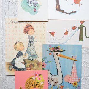 4 for $20 / Vintage Greeting Cards - Set of 6